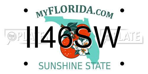 II46SW Florida License Plate