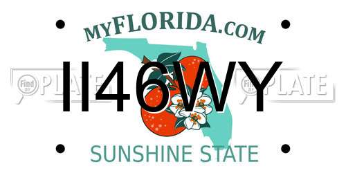 II46WY Florida License Plate