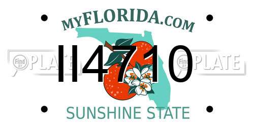 II4710 Florida License Plate