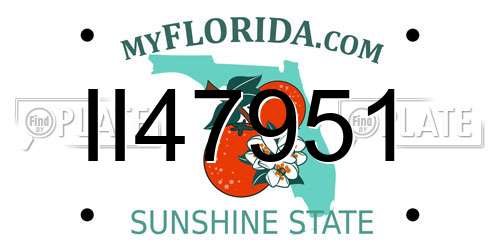 II47951 Florida License Plate