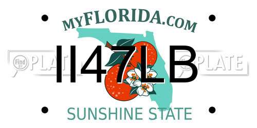 II47LB Florida License Plate