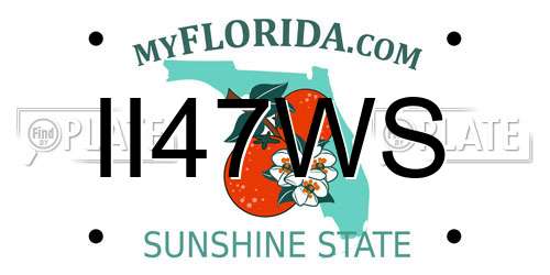 II47WS Florida License Plate