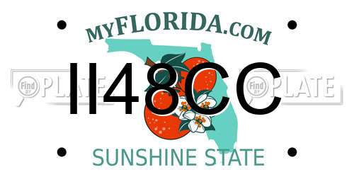 II48CC Florida License Plate