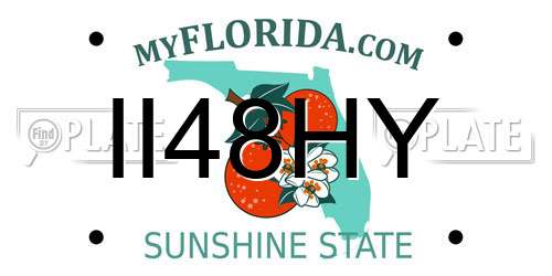 II48HY Florida License Plate