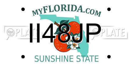 II48JP Florida License Plate