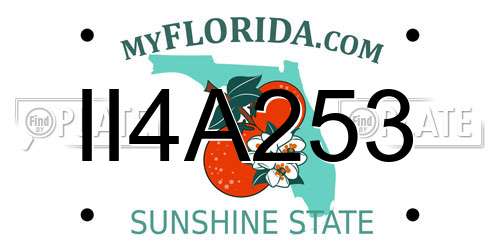 II4A253 Florida License Plate
