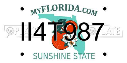 II4T987 Florida License Plate