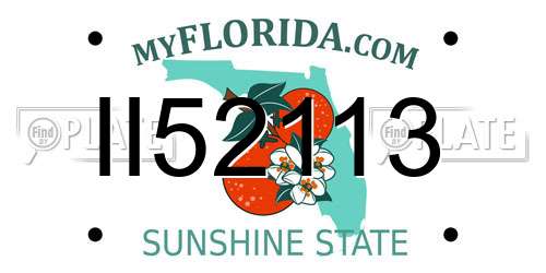 II52113 Florida License Plate
