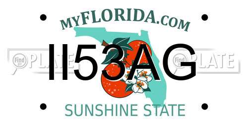 II53AG Florida License Plate