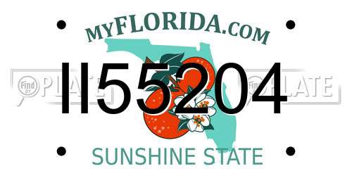 II55204 Florida License Plate