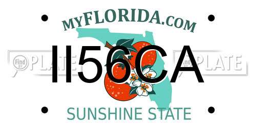 II56CA Florida License Plate