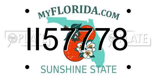 II57778 Florida License Plate
