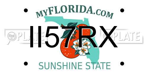 II57RX Florida License Plate