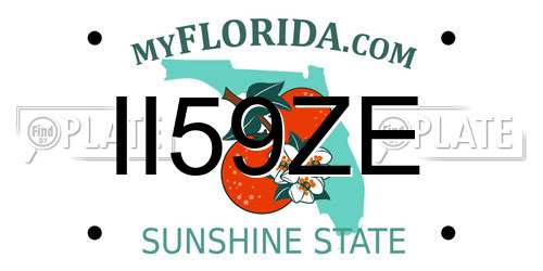 II59ZE Florida License Plate
