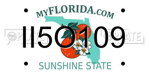 II5O109 Florida License Plate