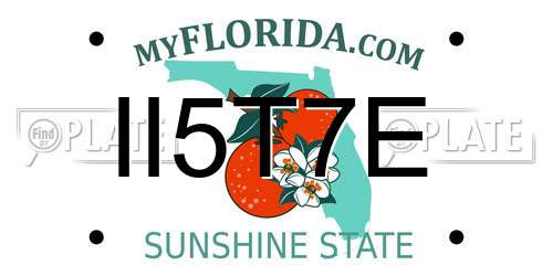 II5T7E Florida License Plate