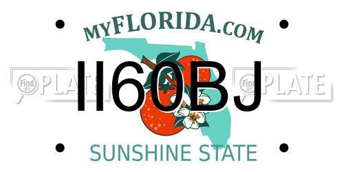 II60BJ Florida License Plate