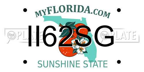 II62SG Florida License Plate