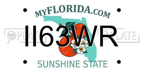 II63WR Florida License Plate