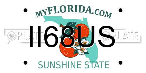 II68US Florida License Plate