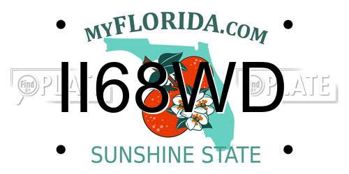 II68WD Florida License Plate