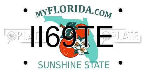 II69TE Florida License Plate