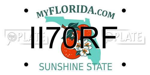 II70RF Florida License Plate