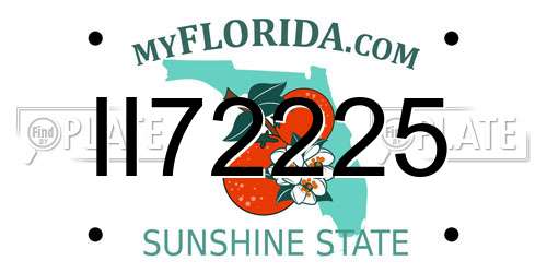 II72225 Florida License Plate