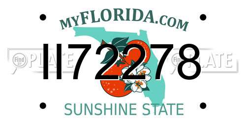 II72278 Florida License Plate