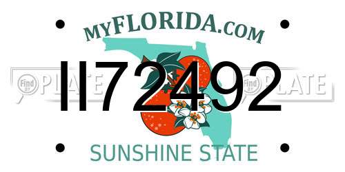 II72492 Florida License Plate