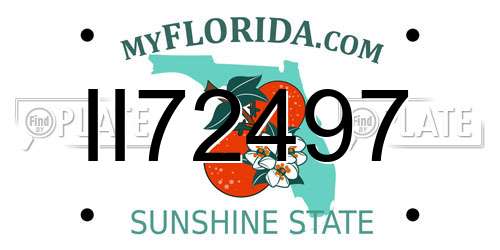 II72497 Florida License Plate