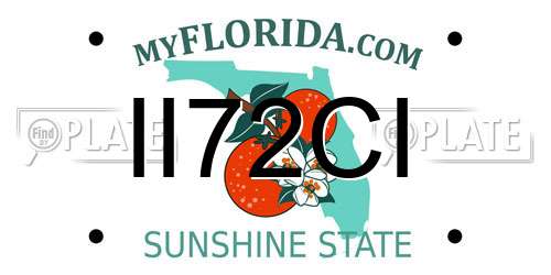 II72CI Florida License Plate