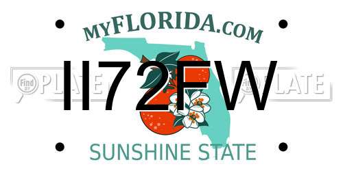 II72FW Florida License Plate