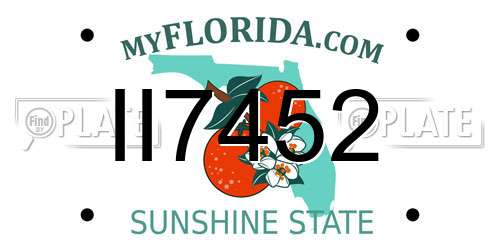 II7452 Florida License Plate