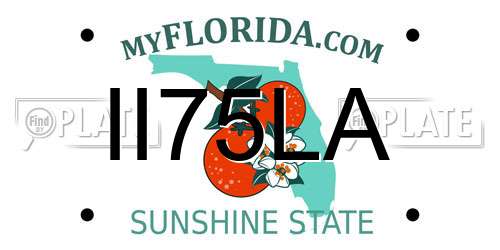 II75LA Florida License Plate