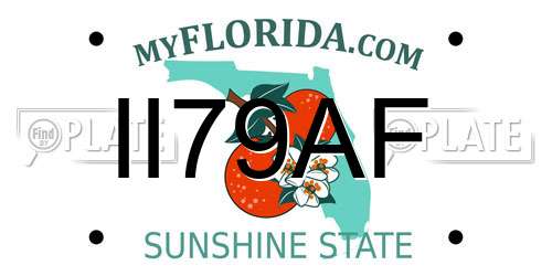 II79AF Florida License Plate