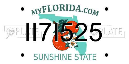II7I525 Florida License Plate