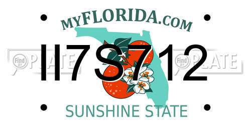 II7S712 Florida License Plate