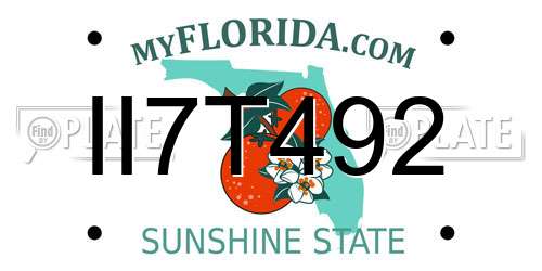 II7T492 Florida License Plate
