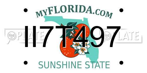 II7T497 Florida License Plate