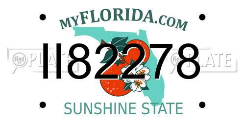 II82278 Florida License Plate