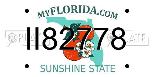 II82778 Florida License Plate