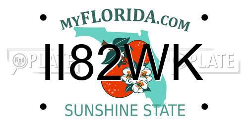 II82WK Florida License Plate