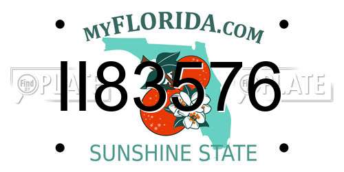 II83576 Florida License Plate
