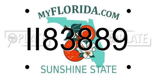 II83889 Florida License Plate