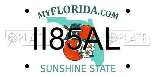 II85AL Florida License Plate
