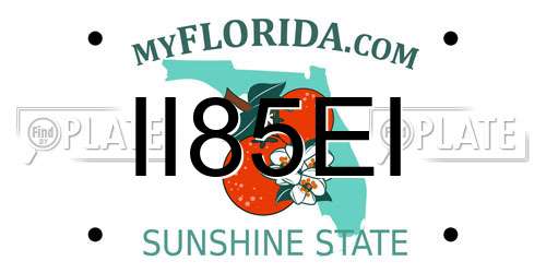 II85EI Florida License Plate