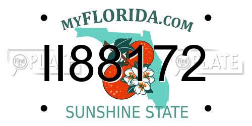 II88172 Florida License Plate