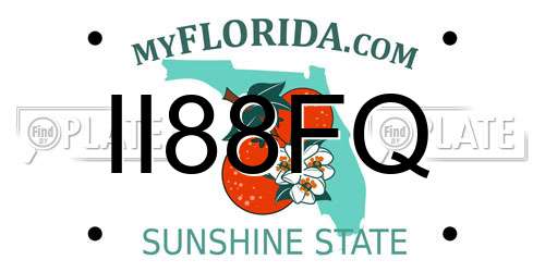II88FQ Florida License Plate