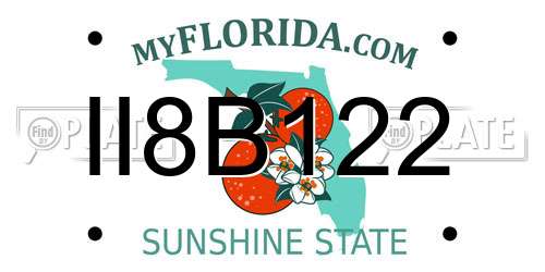 II8B122 Florida License Plate